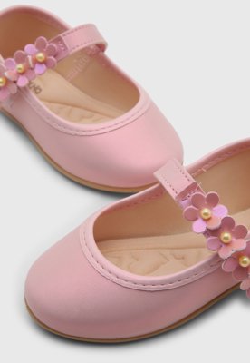Sapatilha Infantil Pimpolho Flora Rosa