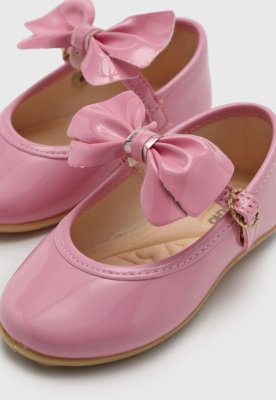 Sapatilha Infantil Pimpolho Laço Rosa