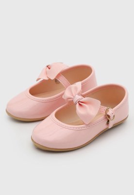 Sapatilha Infantil Pimpolho Laço Rosa