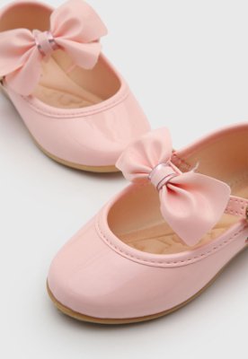Sapatilha Infantil Pimpolho Laço Rosa