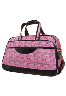 Mala Pink Connection Paz e Amor Rosa - Compre Agora | Dafiti Brasil