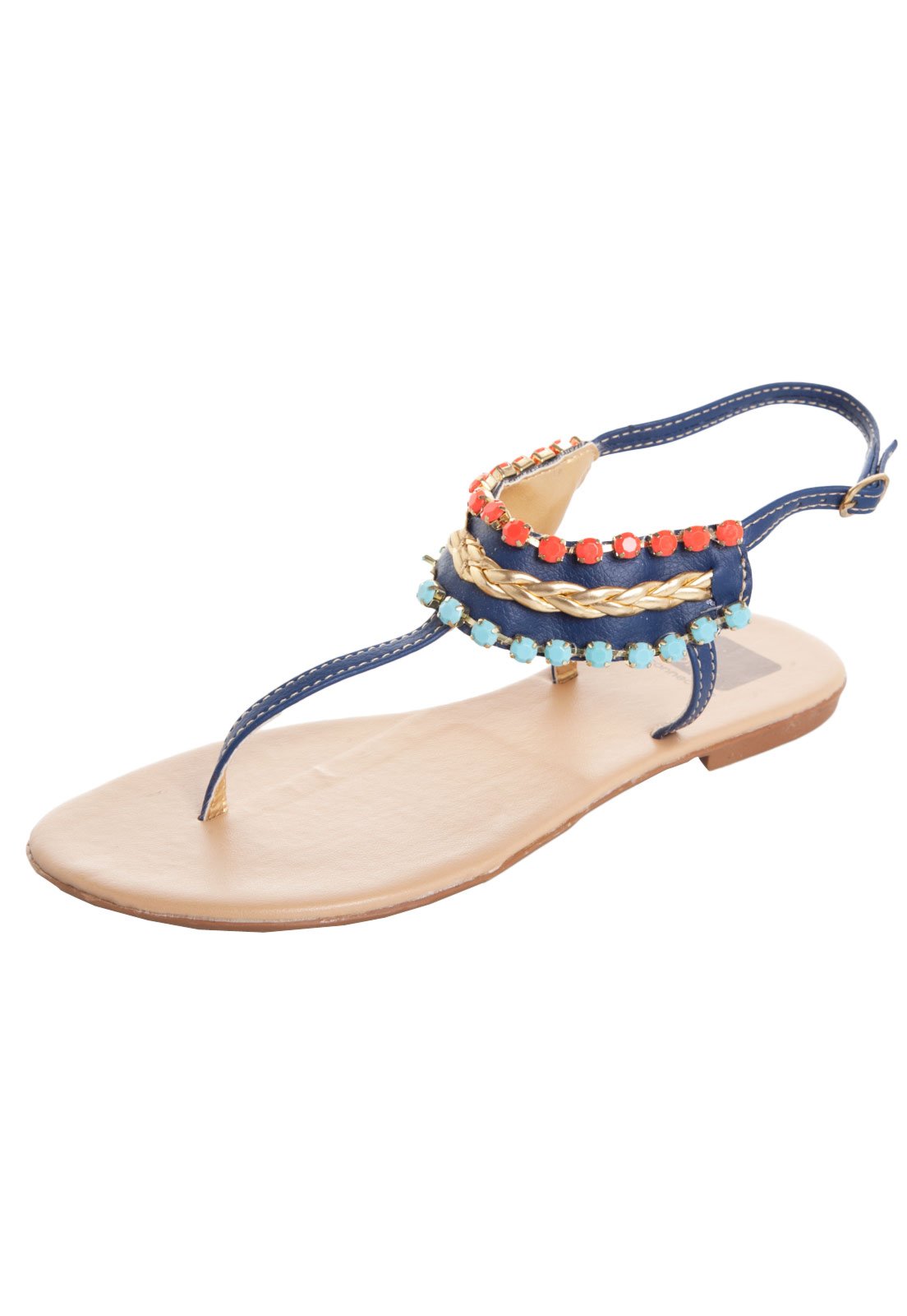 Rasteira Pink Connection Color Azul - Compre Agora | Dafiti Brasil