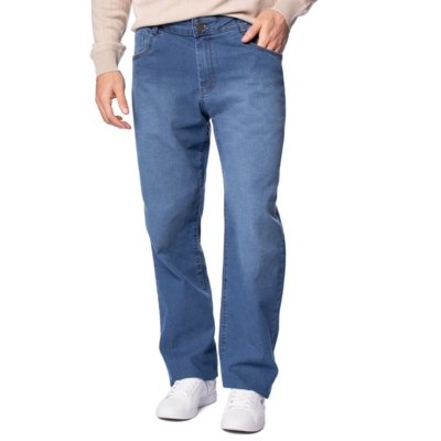 Calça Jeans Masculina Pitt Reta New Basic Azul
