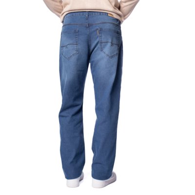 Calça Jeans Masculina Pitt Reta New Basic Azul