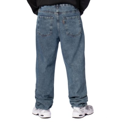 Calça Jeans Masculina Pitt Reta Oversized Azul