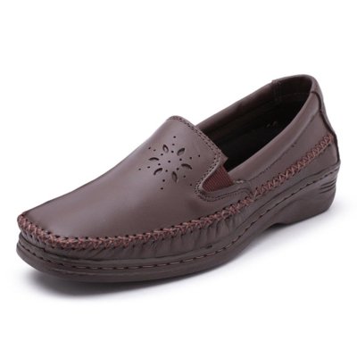 Sapato Sapatilha Pizaflex Anabela Confort Marrom Menor preço em Sapato Sapatilha Pizaflex Anabela Confort Marrom