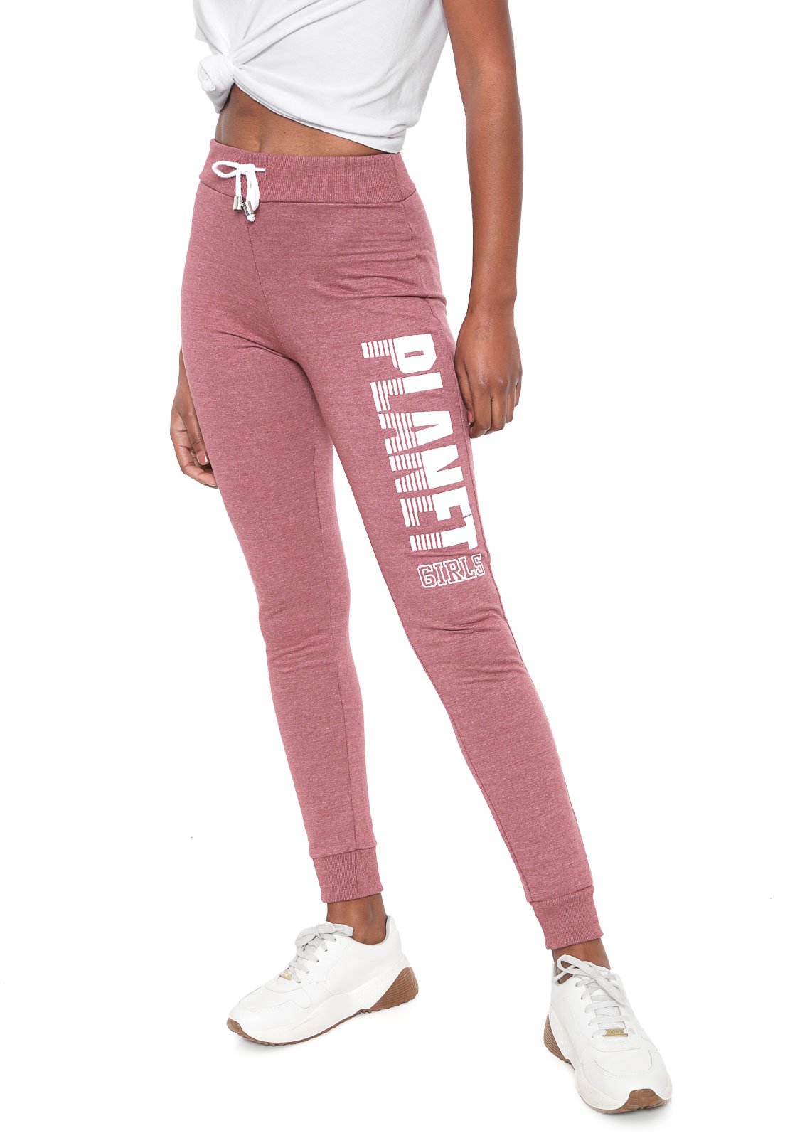 Calça Feminina Moletom Jogger Logo Planet Girls - Planet Girls