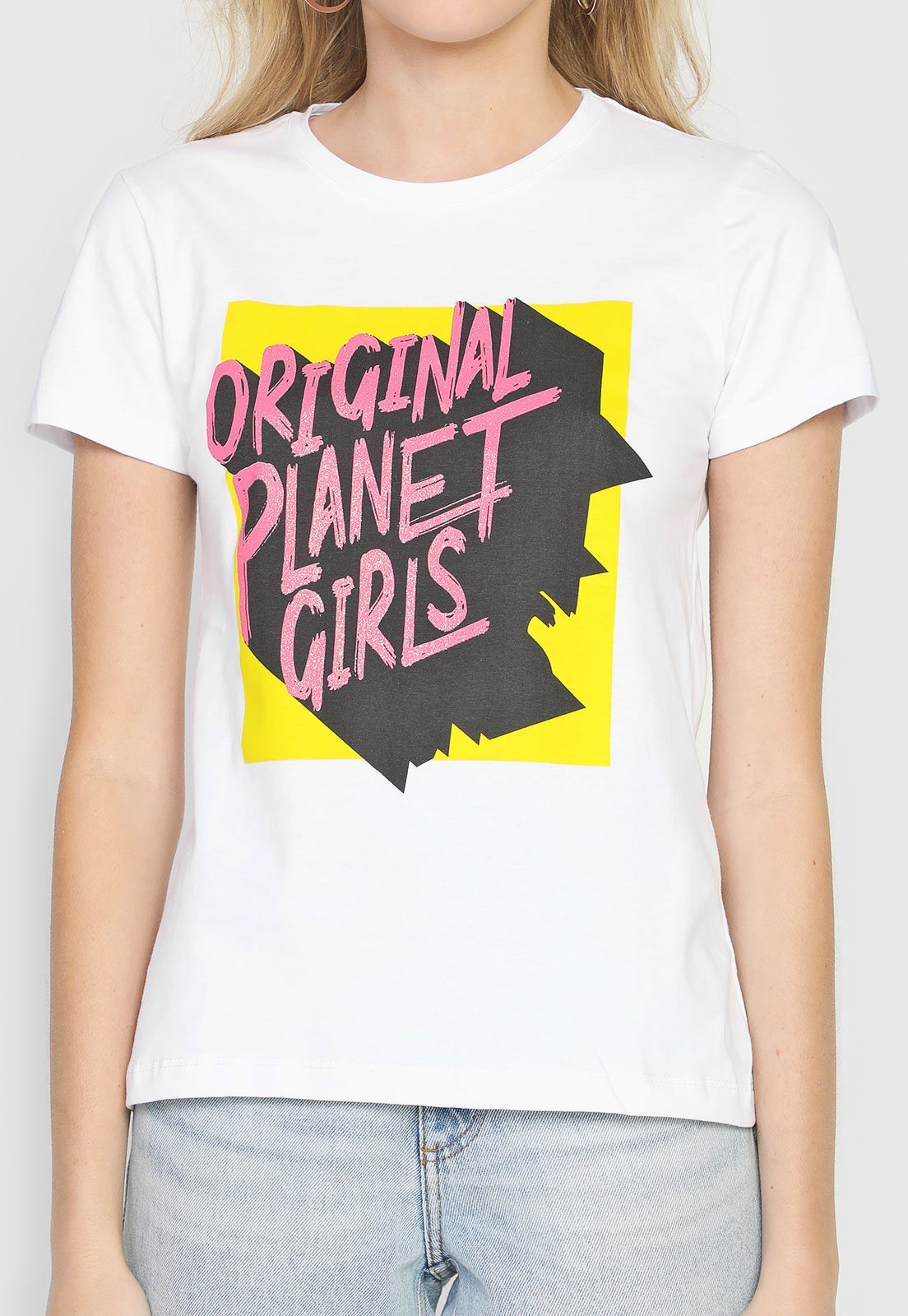 Camiseta Planet Girls Logo Branca - Compre Agora | Dafiti Brasil