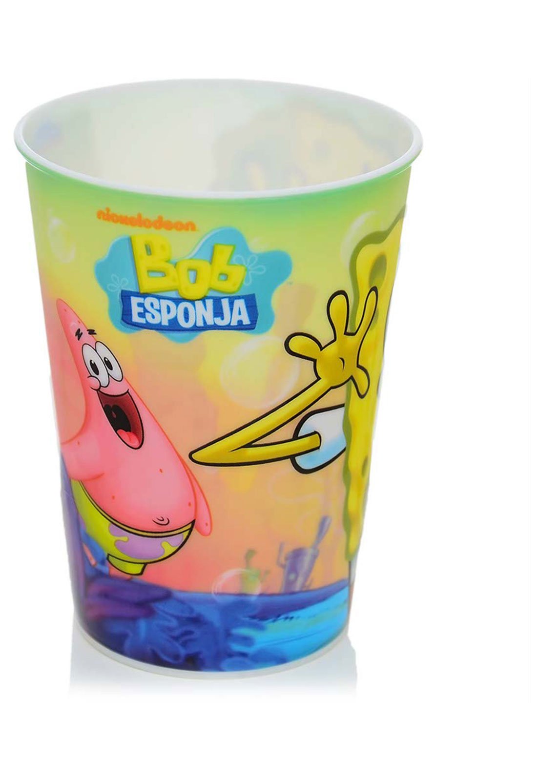 Copo Bob Esponja Amarelo 1 Litro Com Canudo E Fita Oficial