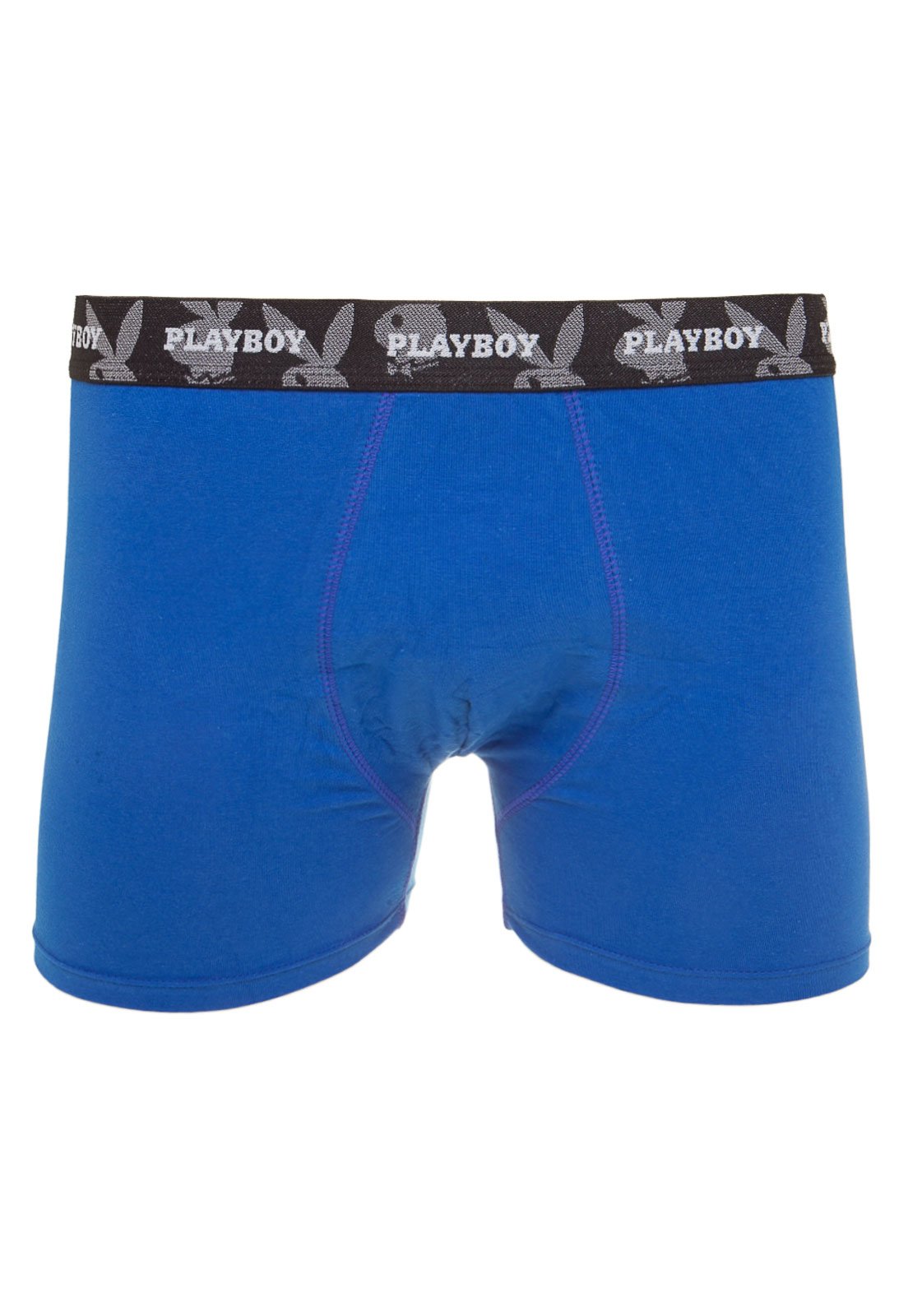 Cueca Playboy Boxer Cotton Azul - Compre Agora | Dafiti Brasil