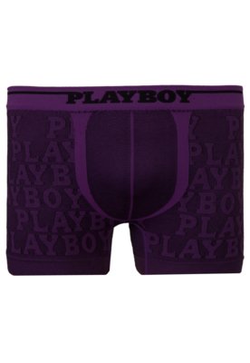 Cueca Playboy Boxer Logo Roxa - Compre Agora | Dafiti Brasil