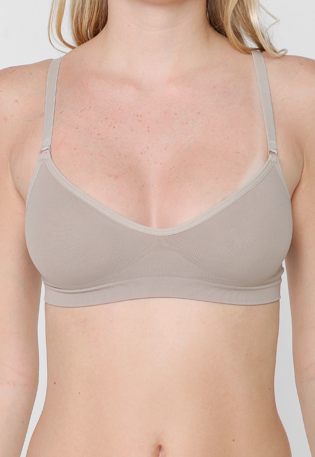 Top Plié Liso Bege - Compre Agora | Dafiti Brasil