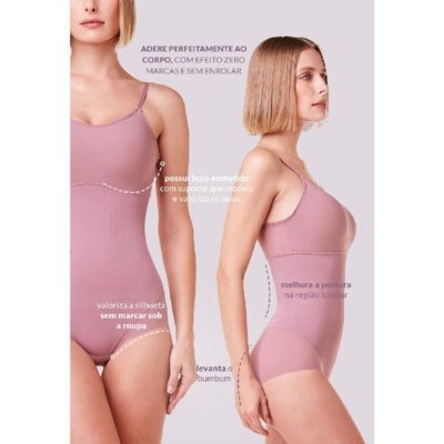 Body Modelador Invisível Com Bojo Boto Incolor