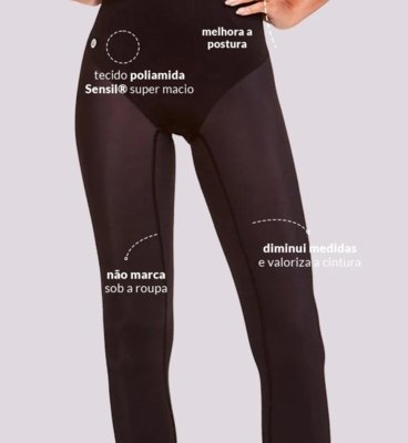 Calça Plie Capri Modeladora Amazônia Control Rio Negro Incolor