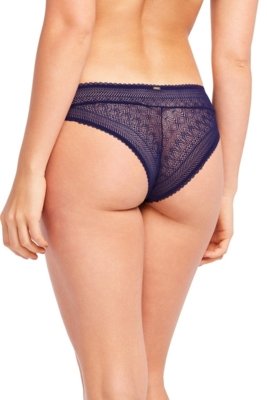 Calcinha Caleçon Em Renda Paris Azul Incolor