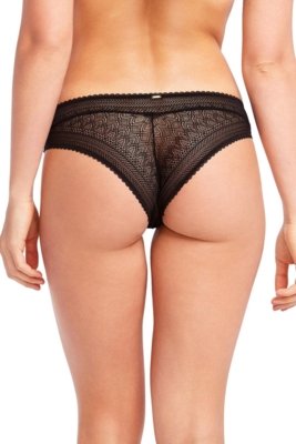 Calcinha Caleçon Em Renda Paris Preto Incolor