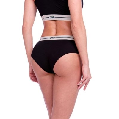 Calcinha Plie Lettering Boxer Black Incolor