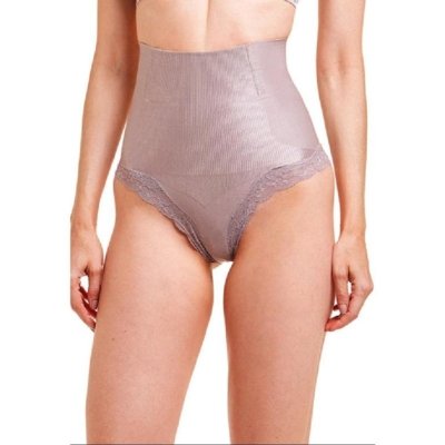 Calcinha Plie Modeladora Abdominal Com Renda Lavanda Incolor