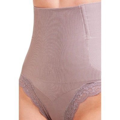 Calcinha Plie Modeladora Abdominal Com Renda Lavanda Incolor