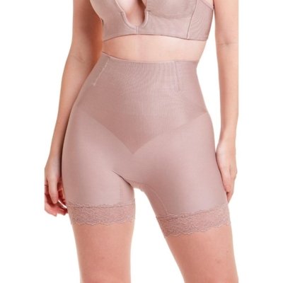 Short Modelador Abdominal Com Renda Blush Incolor