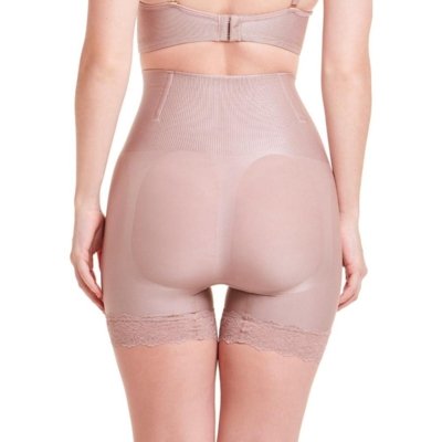 Short Modelador Abdominal Com Renda Blush Incolor