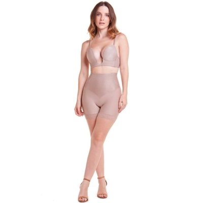 Short Modelador Abdominal Com Renda Blush Incolor
