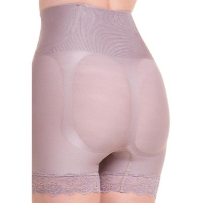 Short Modelador Abdominal Com Renda Lavanda Incolor