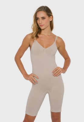 Body Bermuda Long Plié Controller Nude Menor preço em Body Bermuda Long Plié Controller Nude