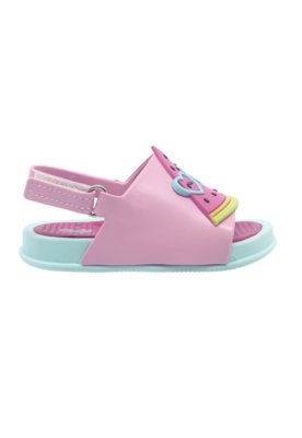Sandália Plugt Mini Bizz Menina Melancia Azul Rosa