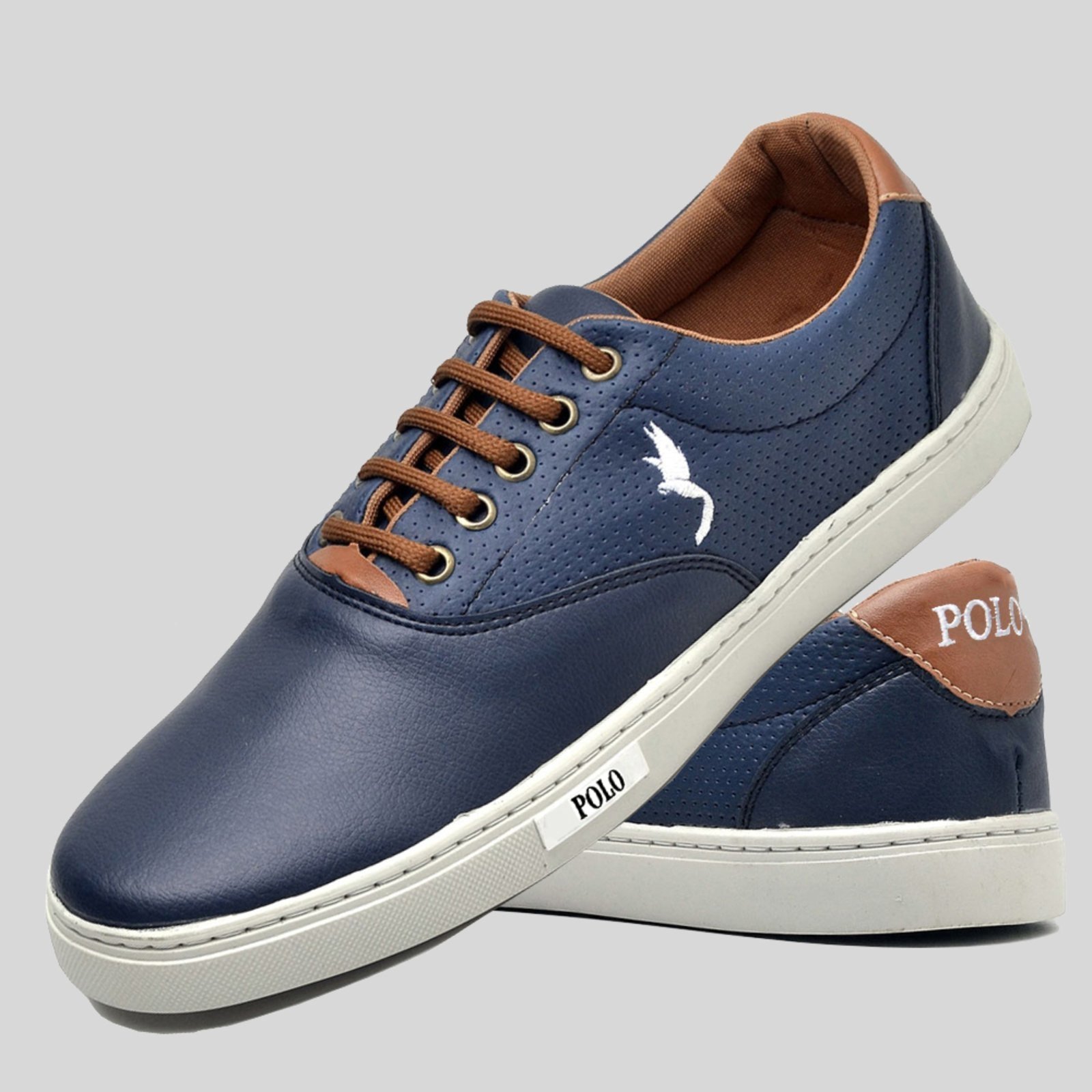 Tenis polo masculino azul hot sale marinho