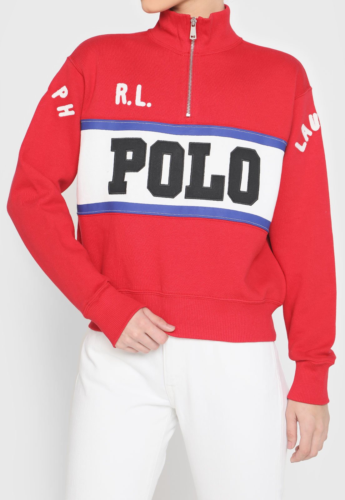 polo ralph lauren colour block moletom com capuz