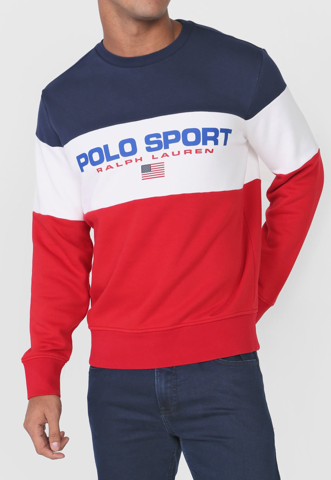 polo ralph lauren colour block moletom com capuz