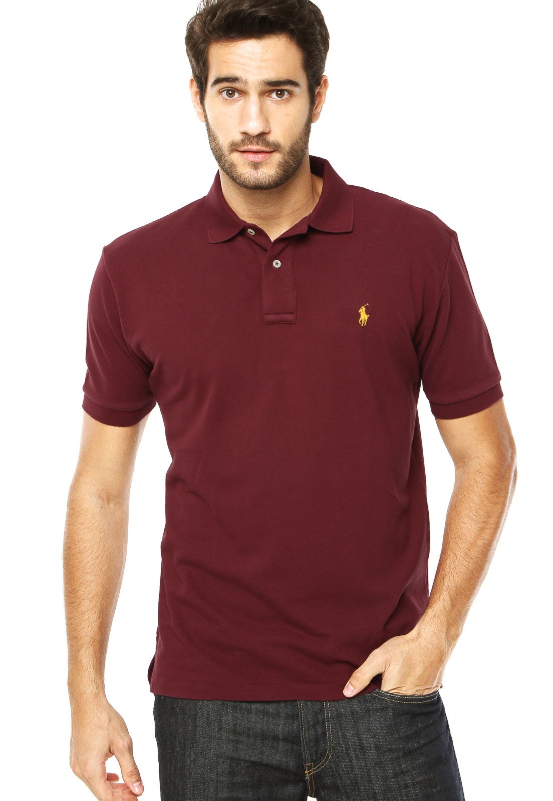 Camiseta Polo Ralph lauren Masculina Vinho