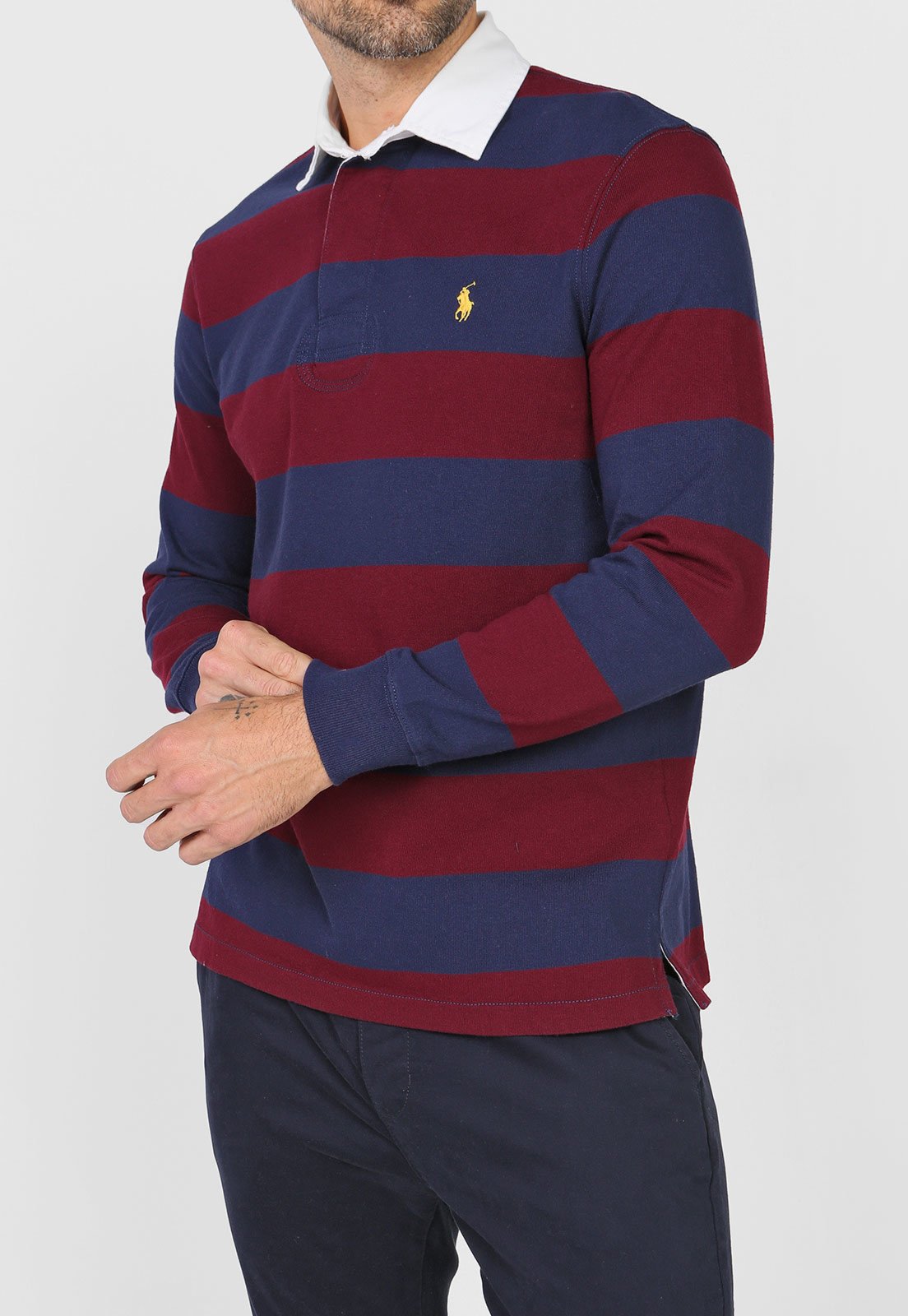 Camisa Polo Ralph Lauren Traditional Listrada - Compre Agora