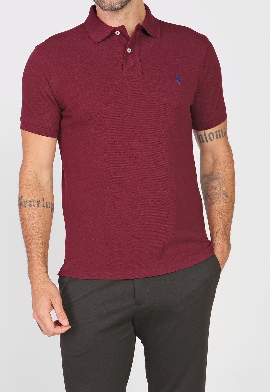 ralph lauren burgundy polo