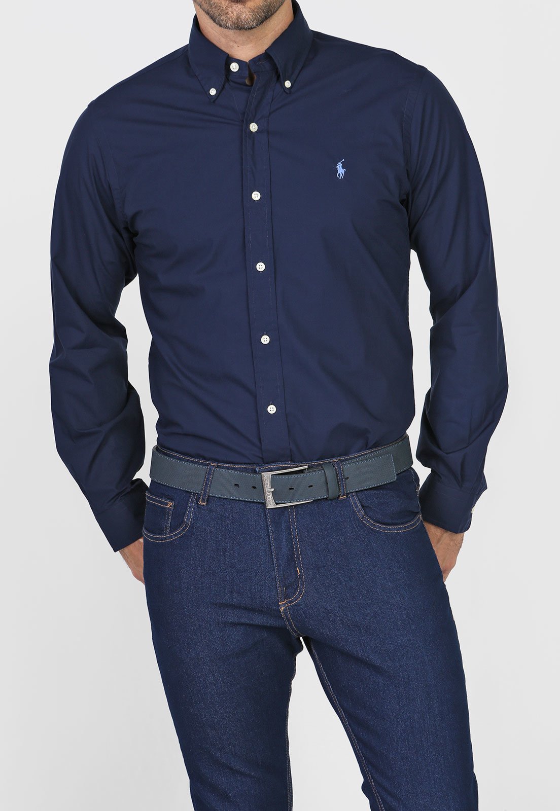 Camisa Polo Ralph Lauren Regular - Azul Marinho - Nevada Outlet