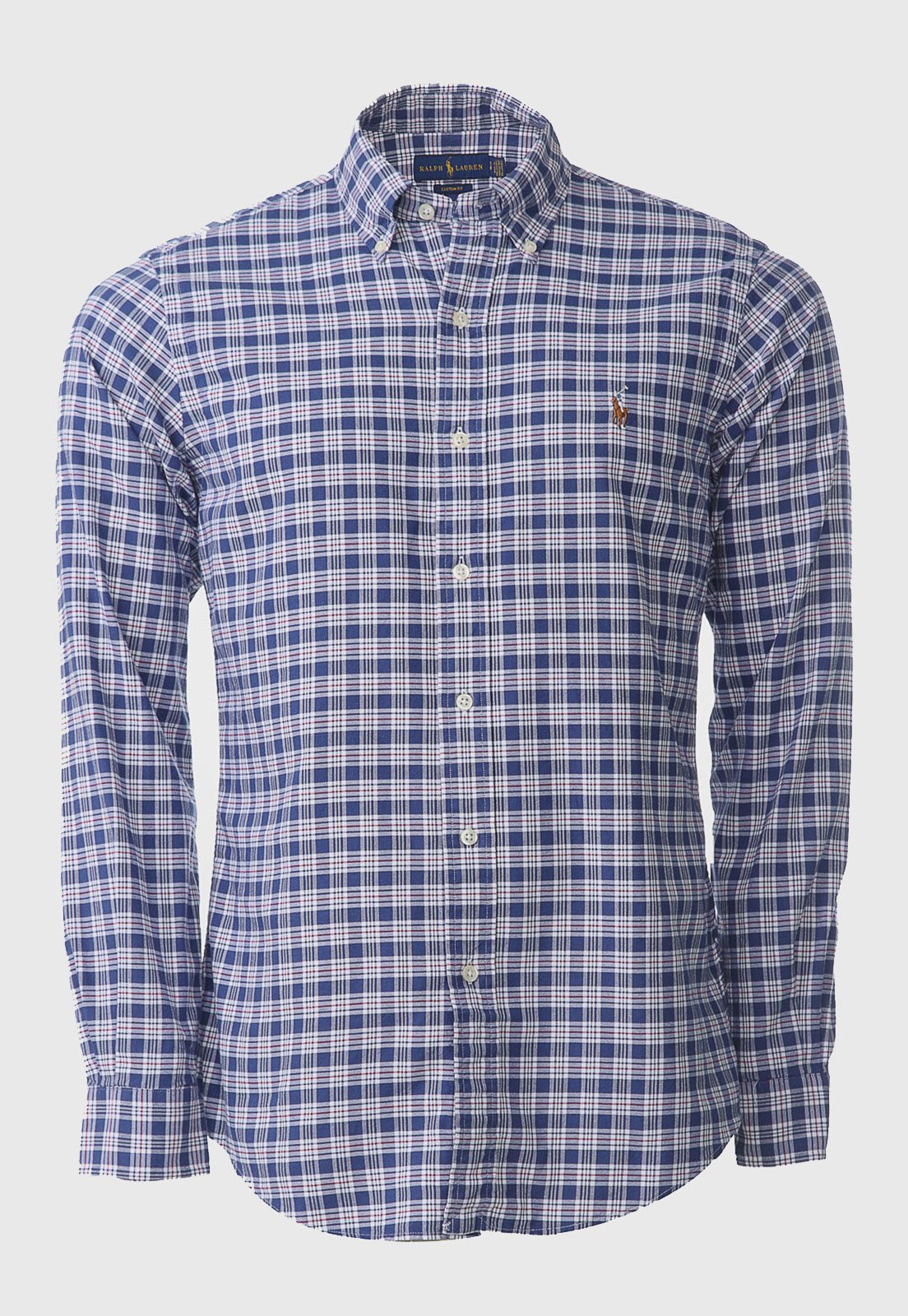 Camisa Polo Ralph Lauren Reta Xadrez Azul - Compre Agora | Dafiti Brasil