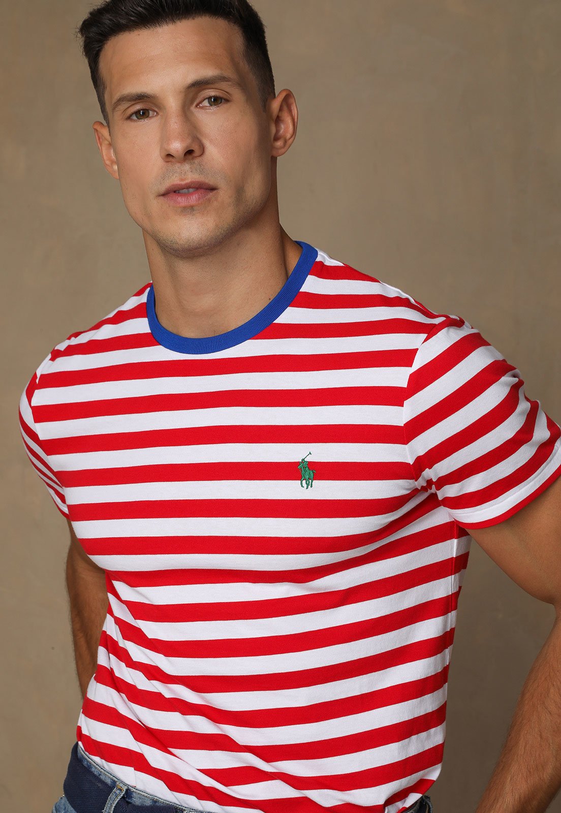 Vertical-stripe night shirt, Lauren par Ralph Lauren