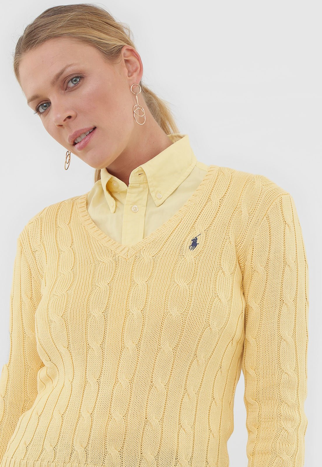 Suéter Polo Ralph Lauren Tricot Logo Amarelo - Compre Agora | Tricae Brasil
