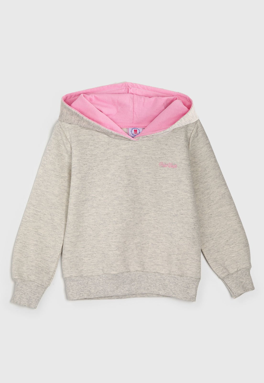 pink polo fleece moletom com capuz