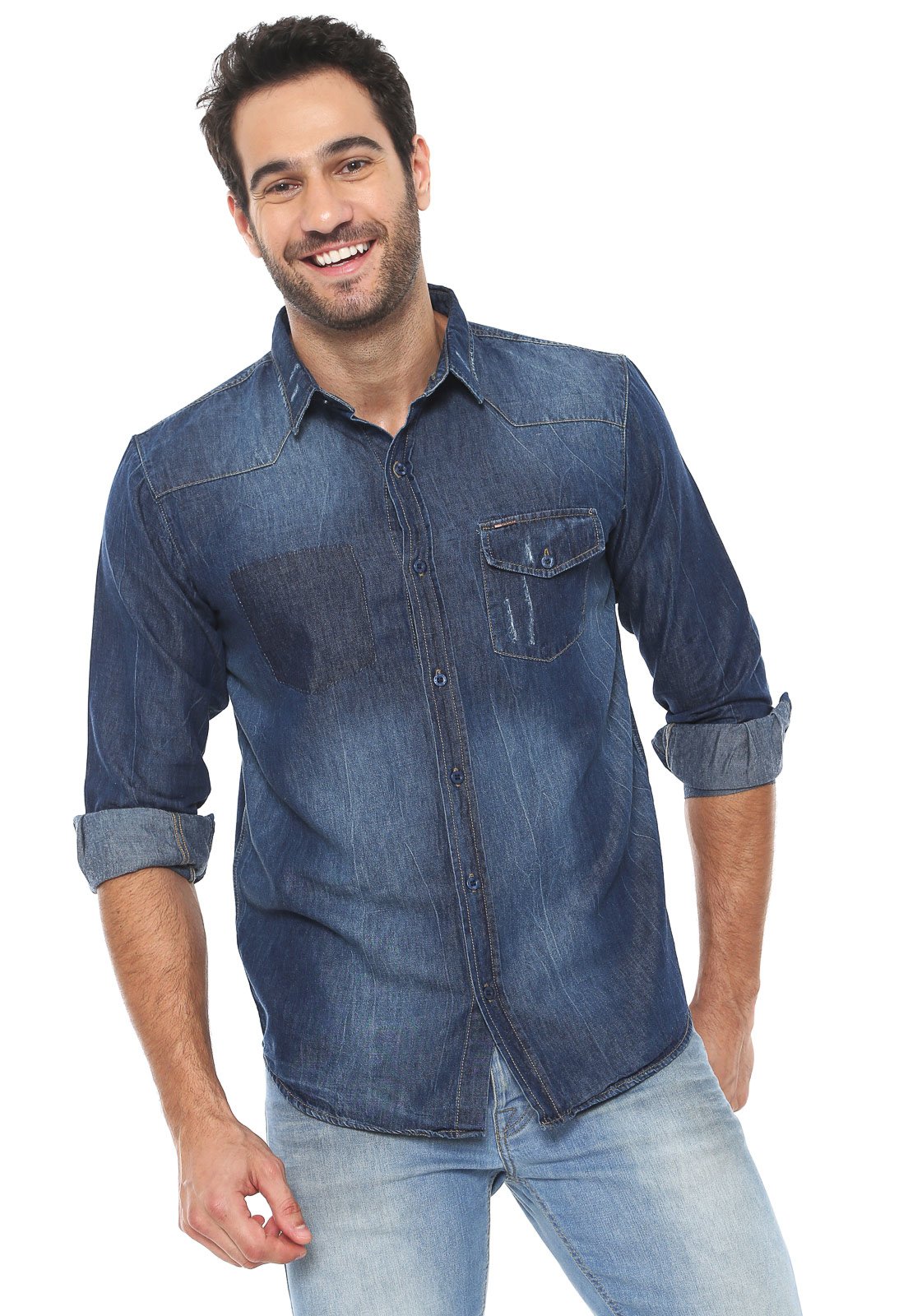 camisa jeans polo wear
