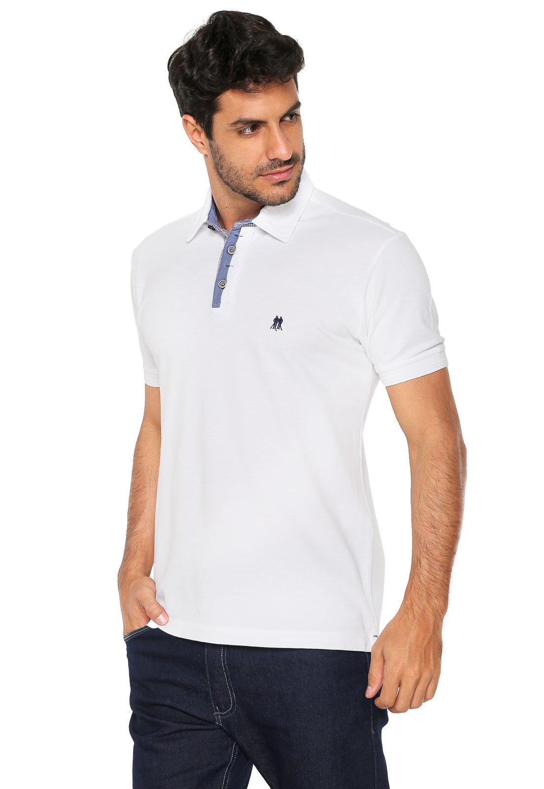 Camisa social hot sale branca polo wear