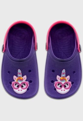 Babuche Popidi Infantil Unicornio Roxo