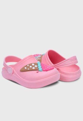 Kit Babuche Sorvete Rosa e Óculos de Sol Rosa com Capinha Infantil