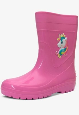 Kit Galocha Unicórnio Bolsa e Tiara Colorida Infantil Pópidi Rosa