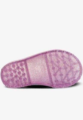 Sandália Rasteira Pópidi Infantil Menina Emborrachada Laço Glitter Roxo