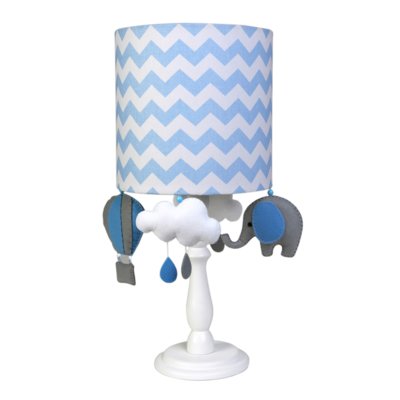 Abajur Madeira Elefante Balão Bebê Infantil Menino Potinho de Mel Azul Menor preço em Abajur Madeira Elefante Balão Bebê Infantil Menino Potinho de Mel Azul
