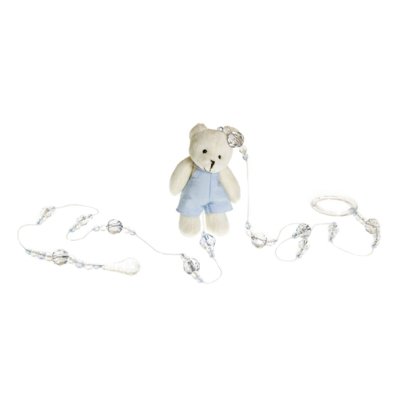 Menor preço em Pingente De Cortina Urso Com Roupa Quarto Bebê Infantil (Unidade) Potinho de Mel Azul