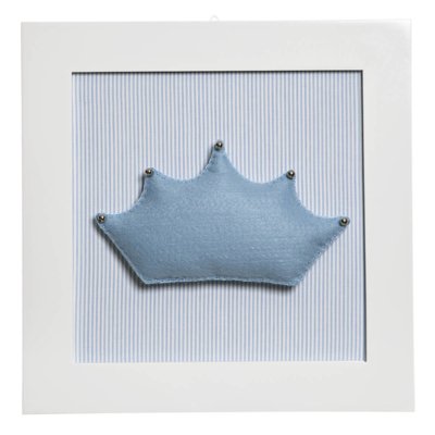 Quadro Decorativo Corôa Quarto Bebê Infantil Menino Potinho de Mel Azul Menor preço em Quadro Decorativo Corôa Quarto Bebê Infantil Menino Potinho de Mel Azul
