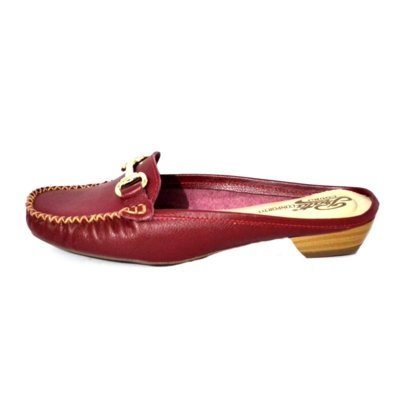 Sapatilha Mule Prata Couro Confort 1009626 Vermelho Menor preço em Sapatilha Mule Prata Couro Confort 1009626 Vermelho